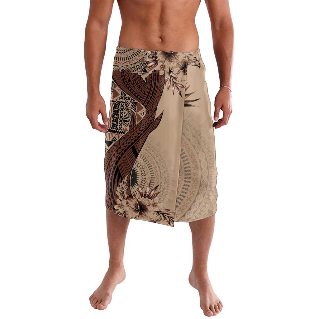 Bula Fiji Lavalava Shark Tail Beige Masi Tapa LT7 Beige - Polynesian Pride