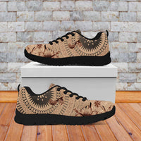 Bula Fiji Personalised Sneakers Shark Tail Beige Masi Tapa LT7 - Polynesian Pride