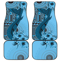 Bula Fiji Car Mats Shark Tail Turquoise Masi Tapa LT7 - Polynesian Pride