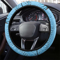 Bula Fiji Steering Wheel Cover Shark Tail Turquoise Masi Tapa LT7 - Polynesian Pride