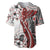 Bula Fiji Baseball Jersey Shark Tail White Masi Tapa