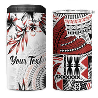 Bula Fiji Personalised 4 in 1 Can Cooler Tumbler Shark Tail White Masi Tapa LT7 One Size: 16 oz White - Polynesian Pride