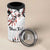 Bula Fiji Personalised 4 in 1 Can Cooler Tumbler Shark Tail White Masi Tapa