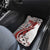 Bula Fiji Car Mats Shark Tail White Masi Tapa