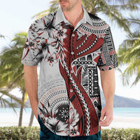 Bula Fiji Hawaiian Shirt Shark Tail White Masi Tapa LT7 - Polynesian Pride