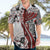 Bula Fiji Hawaiian Shirt Shark Tail White Masi Tapa