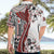 Bula Fiji Hawaiian Shirt Shark Tail White Masi Tapa