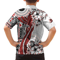 Bula Fiji Hawaiian Shirt Shark Tail White Masi Tapa LT7 - Polynesian Pride