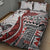 Bula Fiji Quilt Bed Set Shark Tail White Masi Tapa