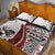 Bula Fiji Quilt Bed Set Shark Tail White Masi Tapa