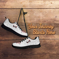 Bula Fiji Personalised Sneakers Shark Tail White Masi Tapa LT7 - Polynesian Pride