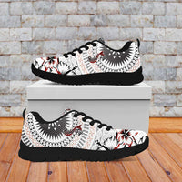 Bula Fiji Personalised Sneakers Shark Tail White Masi Tapa LT7 - Polynesian Pride