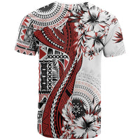 Bula Fiji T Shirt Shark Tail White Masi Tapa LT7 - Polynesian Pride