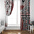 Bula Fiji Window Curtain Shark Tail White Masi Tapa