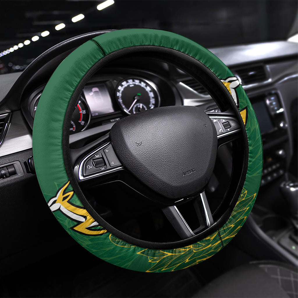New Zealand - South Africa Greatest Rivals Rugby Steering Wheel Cover Kiwi Vs Bokke LT7 Universal Fit Multicolor - Polynesian Pride