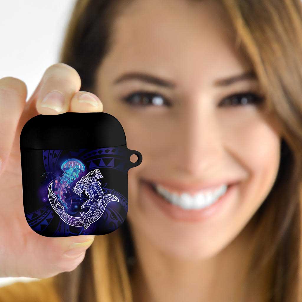 Polynesian Aumakua AirPods Case Jellyfish with Shark LT7 - Polynesian Pride