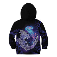 Polynesian Aumakua Kid Hoodie Jellyfish with Shark LT7 - Polynesian Pride