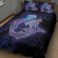 Polynesian Aumakua Quilt Bed Set Jellyfish with Shark LT7 - Polynesian Pride