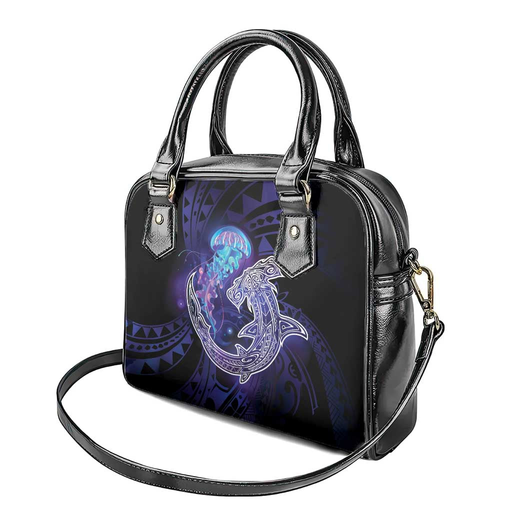 Polynesian Aumakua Shoulder Handbag Jellyfish with Shark LT7 - Polynesian Pride