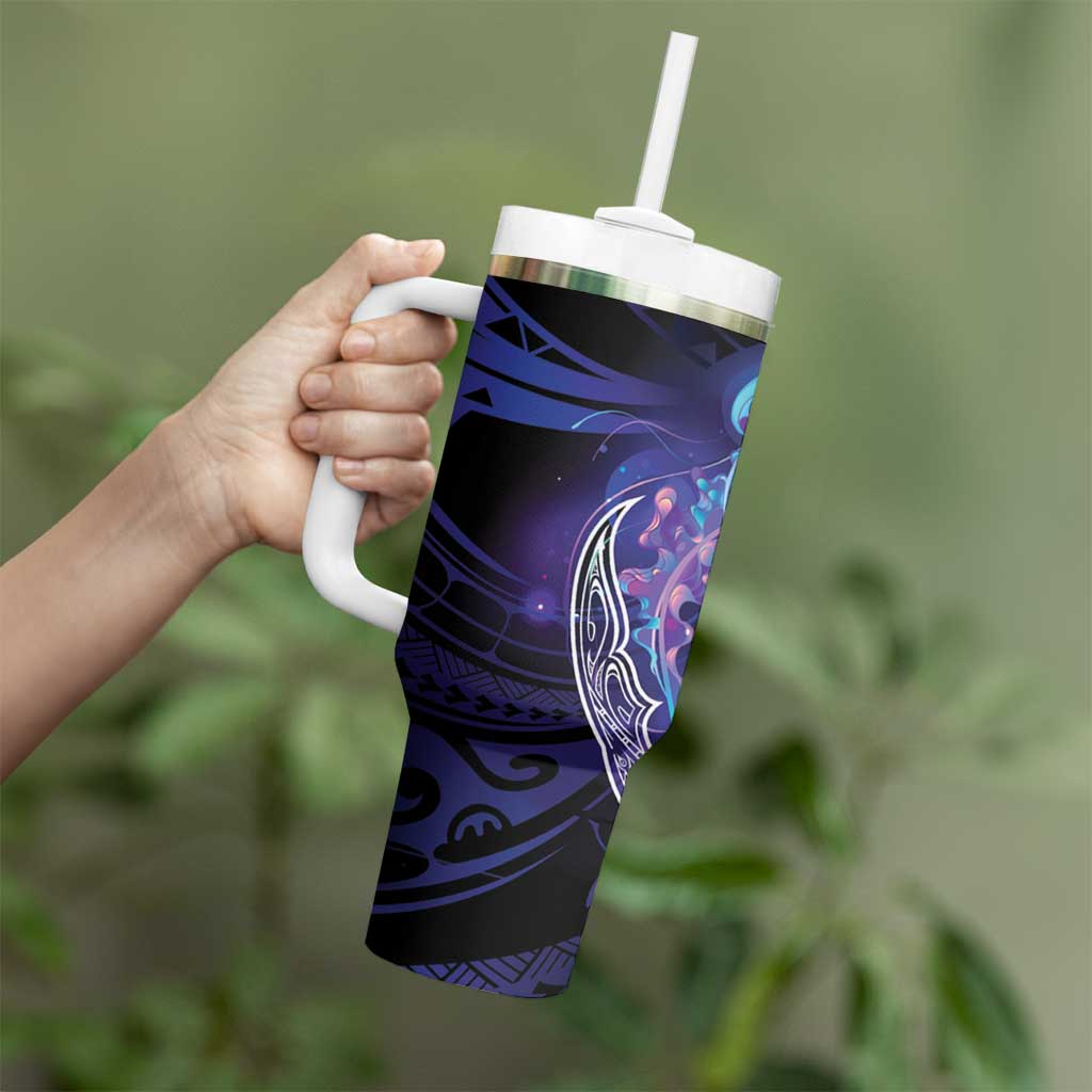 Polynesian Aumakua Tumbler With Handle Jellyfish with Shark LT7 - Polynesian Pride