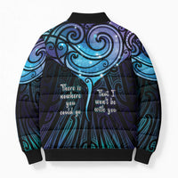 Aotearoa Maori Te Whai Rahi Bomber Puffer Jacket Tala - Nowhere You Could Go That I Won't Be With You LT7 - Polynesian Pride