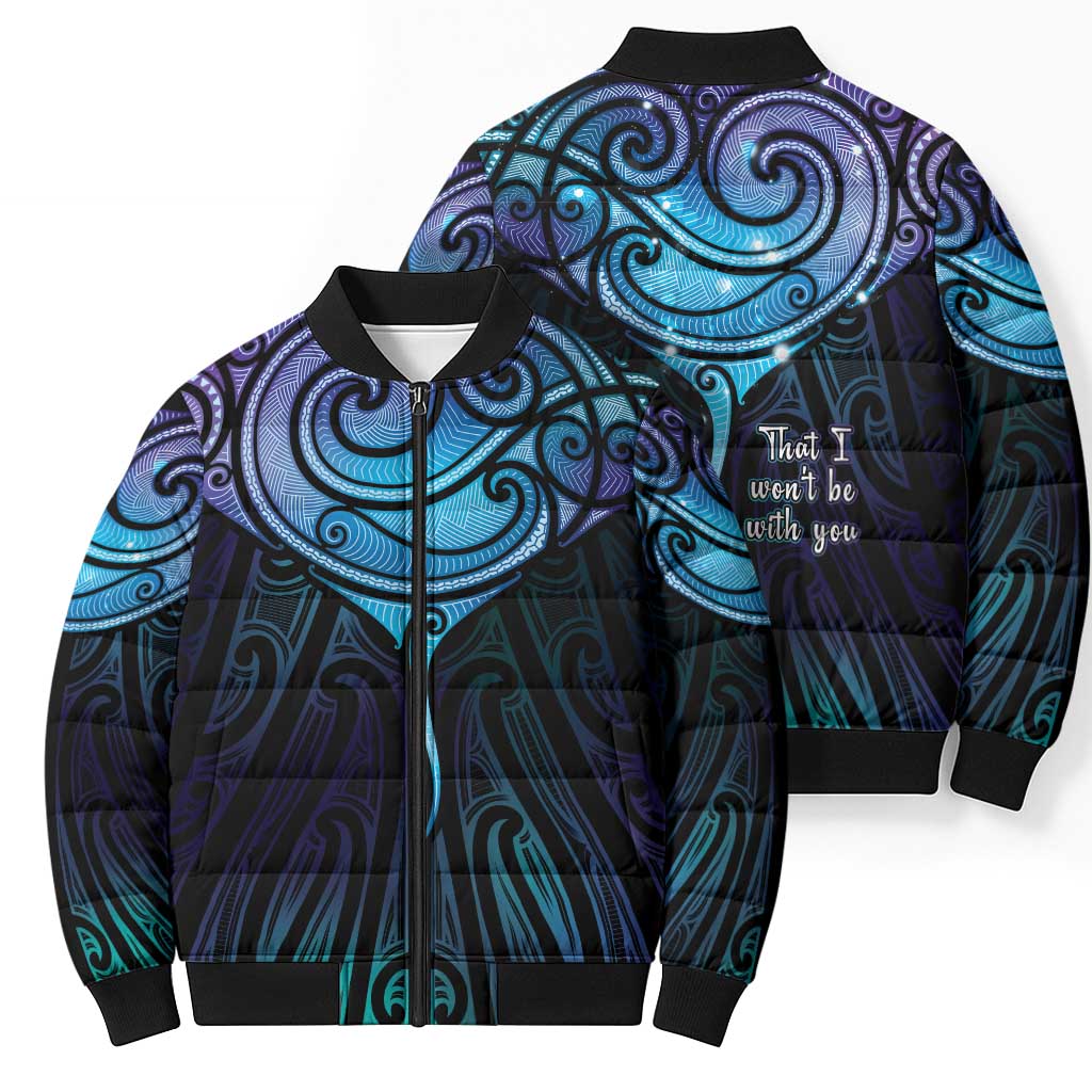 Aotearoa Maori Te Whai Rahi Bomber Puffer Jacket Tala - Nowhere You Could Go That I Won't Be With You LT7 - Polynesian Pride