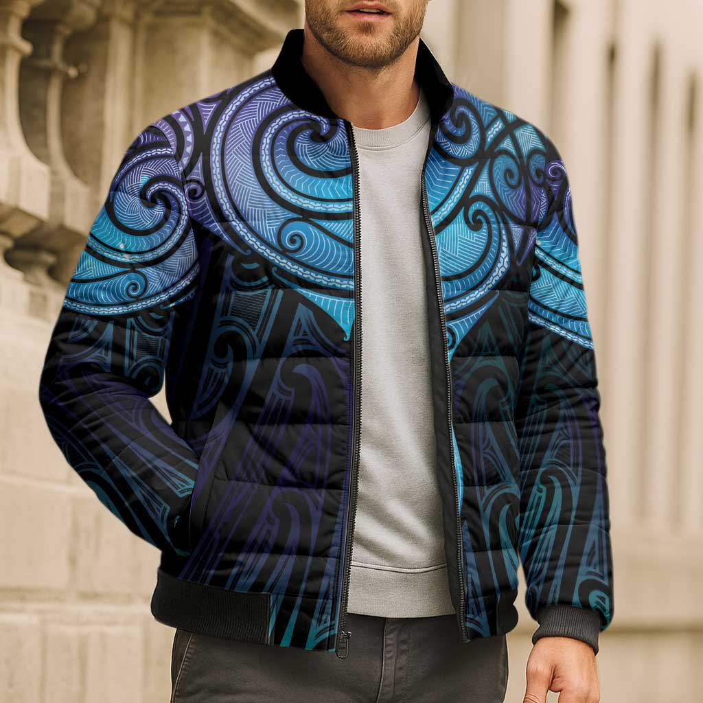 Aotearoa Maori Te Whai Rahi Bomber Puffer Jacket Tala - Nowhere You Could Go That I Won't Be With You LT7 - Polynesian Pride