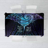 Aotearoa Maori Te Whai Rahi Tablecloth Tala - Nowhere You Could Go That I Won't Be With You LT7 Teal Purple - Polynesian Pride