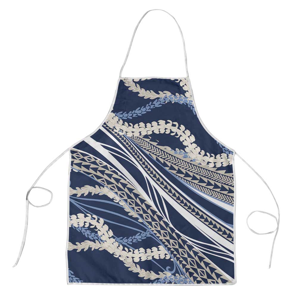 Polynesian Puakeniken Pikake Twisted Lei Apron Navy Blue LT7 Navy Blue - Polynesian Pride