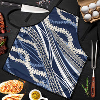Polynesian Puakeniken Pikake Twisted Lei Apron Navy Blue LT7 Navy Blue - Polynesian Pride