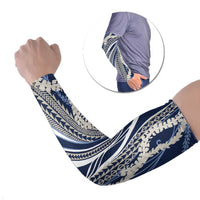 Polynesian Puakeniken Pikake Twisted Lei Arm Sleeves Navy Blue LT7 Set of 2 Navy Blue - Polynesian Pride