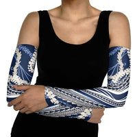 Polynesian Puakeniken Pikake Twisted Lei Arm Sleeves Navy Blue LT7 - Polynesian Pride