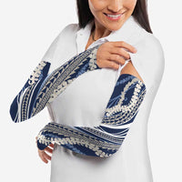Polynesian Puakeniken Pikake Twisted Lei Arm Sleeves Navy Blue LT7 - Polynesian Pride