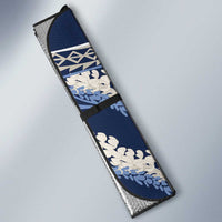 Polynesian Puakeniken Pikake Twisted Lei Auto Sun Shade Navy Blue LT7 - Polynesian Pride