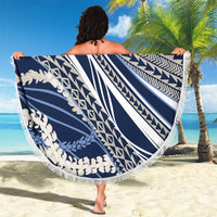 Polynesian Puakeniken Pikake Twisted Lei Beach Blanket Navy Blue LT7 - Polynesian Pride
