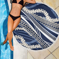 Polynesian Puakeniken Pikake Twisted Lei Beach Blanket Navy Blue LT7 - Polynesian Pride