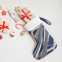 Polynesian Puakeniken Pikake Twisted Lei Christmas Stocking Navy Blue LT7 - Polynesian Pride