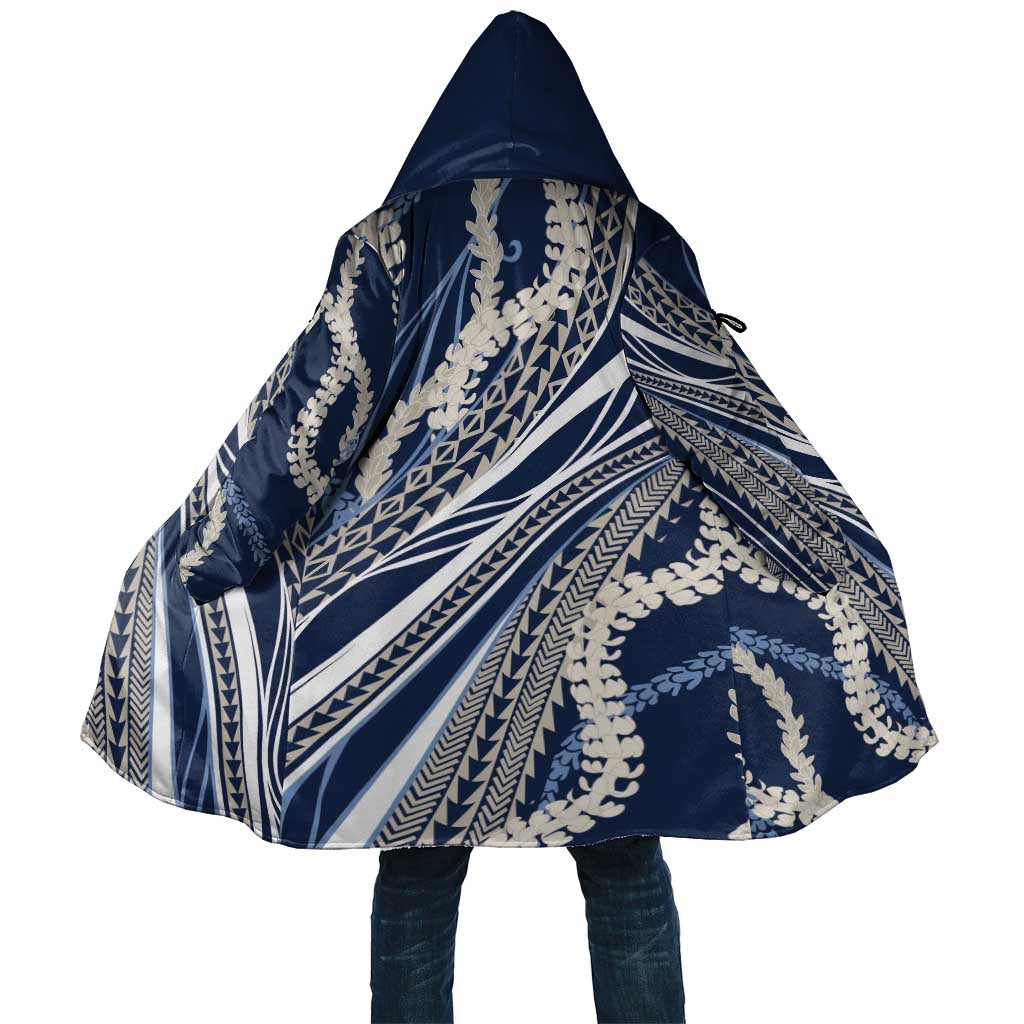 Polynesian Puakeniken Pikake Twisted Lei Cloak Navy Blue LT7 Unisex Navy Blue - Polynesian Pride