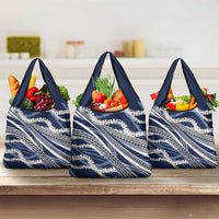 Polynesian Puakeniken Pikake Twisted Lei Grocery Bag Navy Blue LT7 3-pack One Size Navy Blue - Polynesian Pride