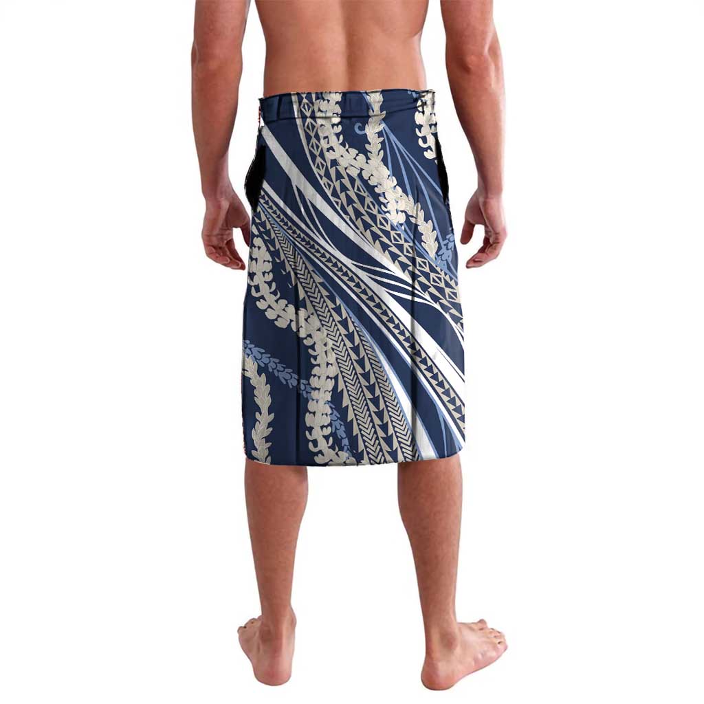Polynesian Puakeniken Pikake Twisted Lei Lavalava Navy Blue LT7 - Polynesian Pride