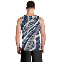 Polynesian Puakeniken Pikake Twisted Lei Men Tank Top Navy Blue LT7 - Polynesian Pride