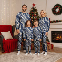 Polynesian Puakeniken Pikake Twisted Lei Christmas Pajama Set Navy Blue LT7 - Polynesian Pride