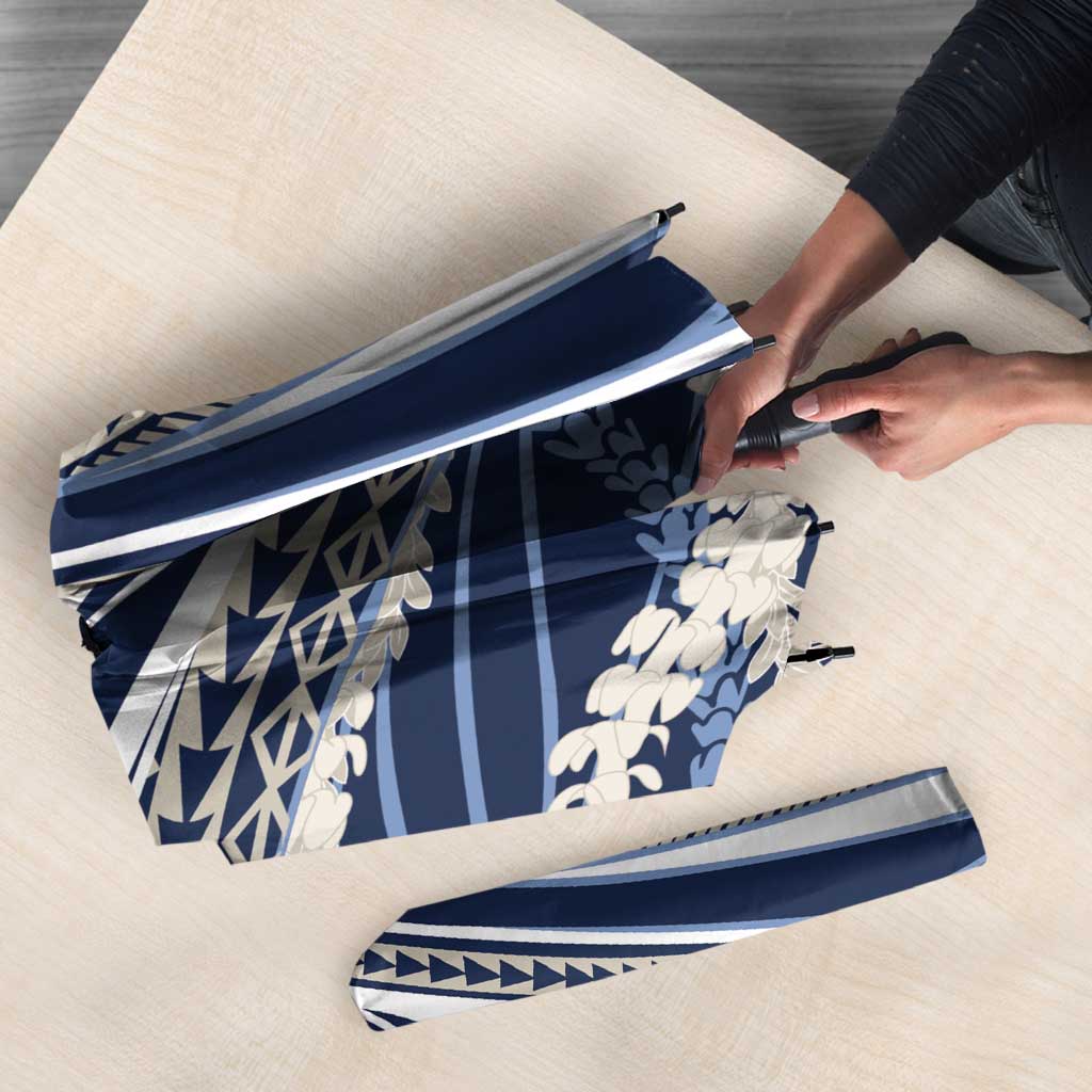 Polynesian Puakeniken Pikake Twisted Lei Umbrella Navy Blue LT7 - Polynesian Pride
