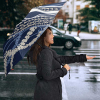 Polynesian Puakeniken Pikake Twisted Lei Umbrella Navy Blue LT7 - Polynesian Pride