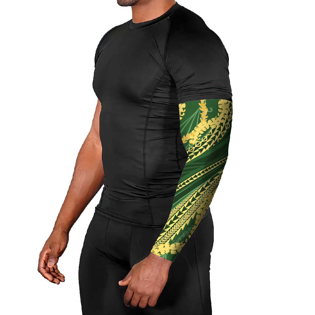 Polynesian Puakeniken Pikake Twisted Lei Arm Sleeves Emerald LT7 - Polynesian Pride