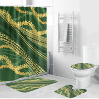 Polynesian Puakeniken Pikake Twisted Lei Bathroom Set Emerald LT7 Bathroom Set (4 pcs) Emerald - Polynesian Pride