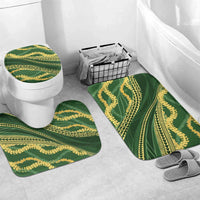 Polynesian Puakeniken Pikake Twisted Lei Bathroom Set Emerald LT7 Mat Set Only (3 pcs) One Size Emerald - Polynesian Pride