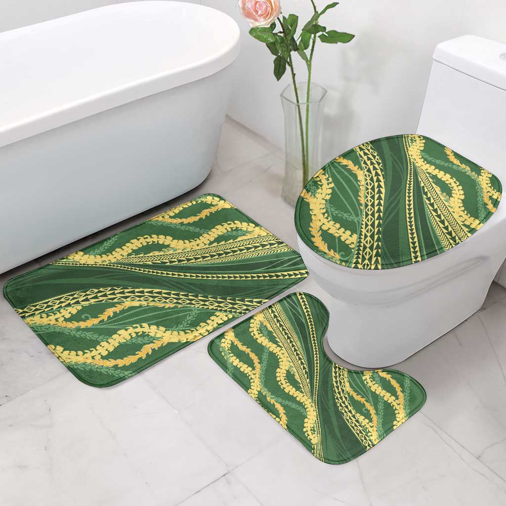 Polynesian Puakeniken Pikake Twisted Lei Bathroom Set Emerald LT7 - Polynesian Pride