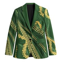 Polynesian Puakeniken Pikake Twisted Lei Blazer Emerald LT7 Unisex Emerald - Polynesian Pride