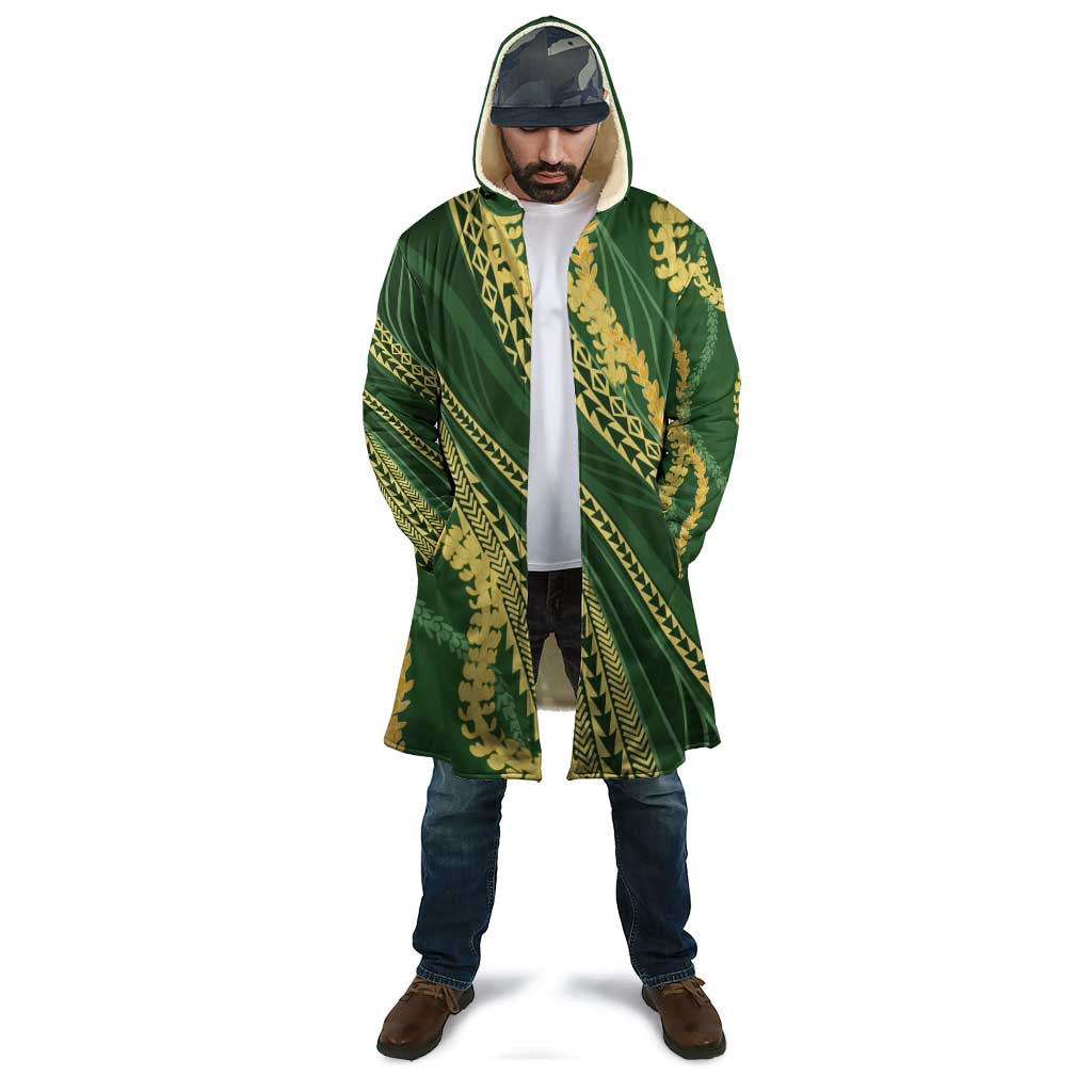 Polynesian Puakeniken Pikake Twisted Lei Cloak Emerald LT7 - Polynesian Pride